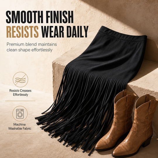 Women's Elastic Fringe Tassel Skirt Fashionable Versatile Spring and Autumn Skirt
