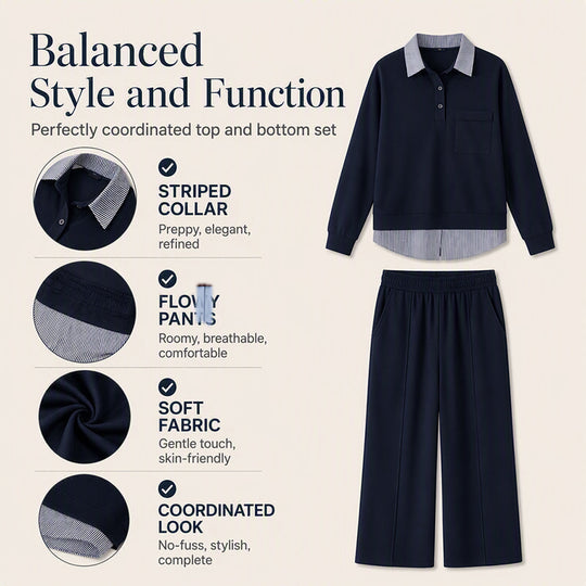 💖Black Friday Mega Deal – 50% off!💖Women's Fake Two Piece Sweatshirt & Pants Set