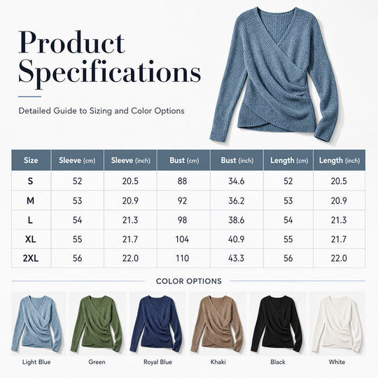 Women's Crossover V-Neck Knit Sweater