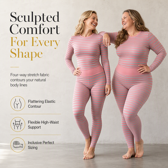 Women's Striped Color Block Crew Neck Long Sleeve Top and Pants Slim Fit Casual Loungewear Workout Set