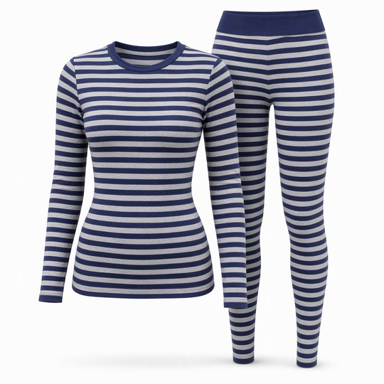 Women's Striped Color Block Crew Neck Long Sleeve Top and Pants Slim Fit Casual Loungewear Workout Set