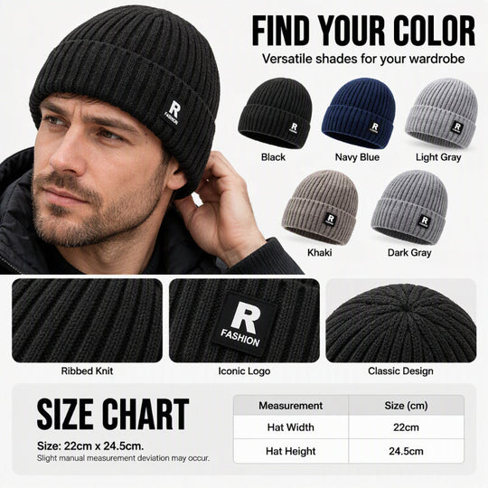 🖤Black Friday Sale🖤 🧢 Men's Slouchy Knit Warm Skull Cap