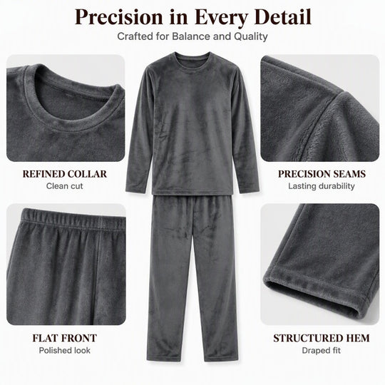 🖤Black Friday Sale:50% OFF🖤Men's Cozy Thermal Velvet Pajama Set