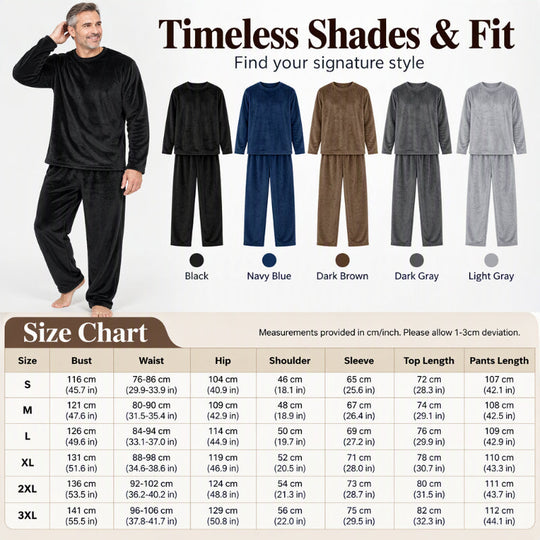 🖤Black Friday Sale:50% OFF🖤Men's Cozy Thermal Velvet Pajama Set