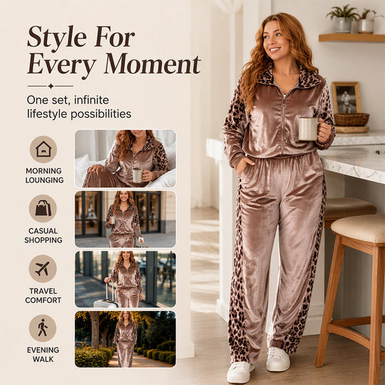 Women's Casual Leopard Print 2-Piece Set