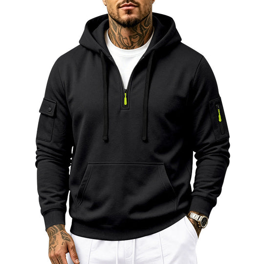 🖤Black Friday Sale:50% OFF🖤Men's Heavyweight Fleece Lined Hooded Sweatshirt Loose Fit Casual Workwear for Autumn and Winter