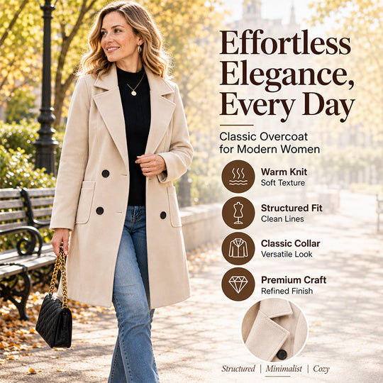 💖Black Friday Mega Deal – 50% off!💖Women's Double-Breasted Woolen Coat