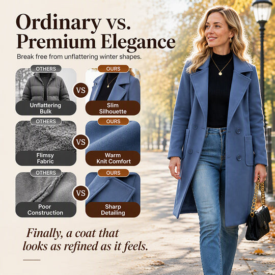💖Black Friday Mega Deal – 50% off!💖Women's Double-Breasted Woolen Coat