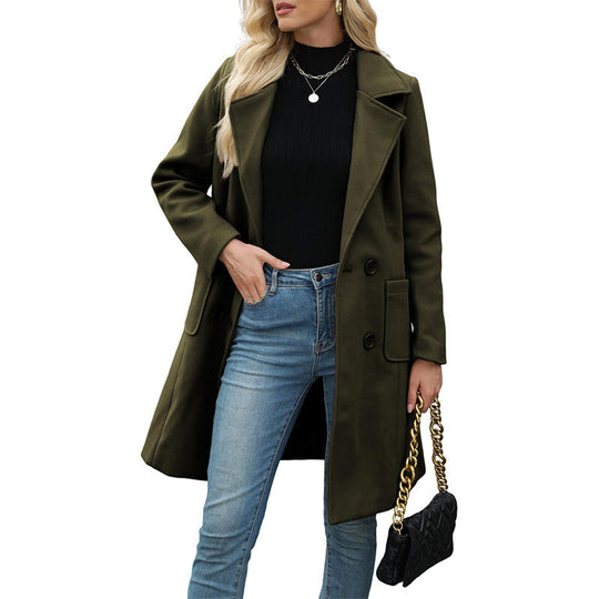 💖Black Friday Mega Deal – 50% off!💖Women's Double-Breasted Woolen Coat