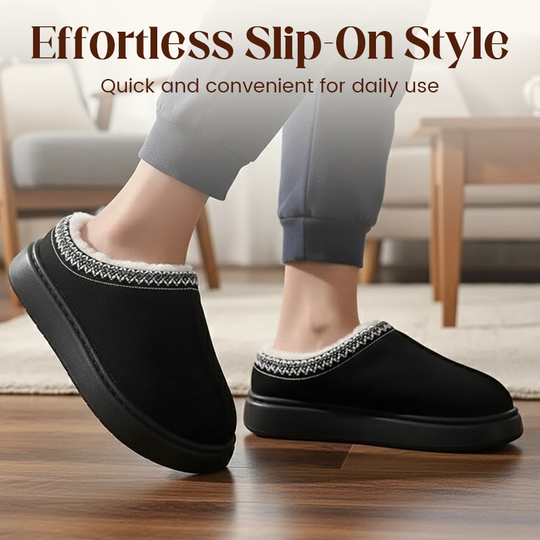 🖤Black Friday Hot Sale 50% OFF♟️Women’s Winter Closed Back House Slippers, Plush Fleece Lined, Thick Non-Slip Sole, Warm Cozy Indoor Home Slippers🥾