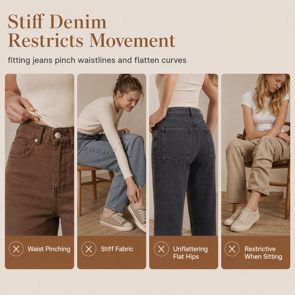✨ Relaxed & Trendy 💕 Women's Loose Fit Straight Leg Denim Jeans – Casual, Comfortable & Easy to Style 👖