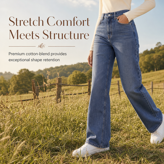 ✨ Relaxed & Trendy 💕 Women's Loose Fit Straight Leg Denim Jeans – Casual, Comfortable & Easy to Style 👖