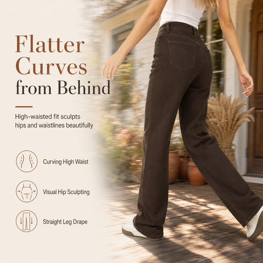 ✨ Relaxed & Trendy 💕 Women's Loose Fit Straight Leg Denim Jeans – Casual, Comfortable & Easy to Style 👖