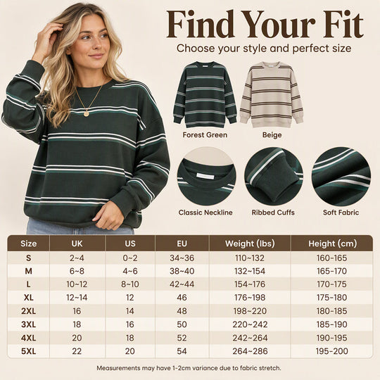 ✨ Simple & Trendy 💕 Women's Casual Crewneck Striped Top – Soft, Breathable & Easy to Match 👕 Short Facebook Headline