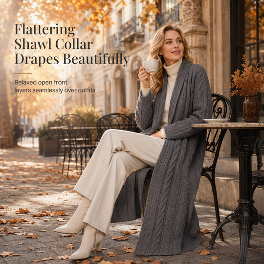 💖Black Friday Mega Deal – 50% off!💖Casual Solid Color Long Knit Cardigan Sweater