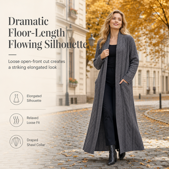 💖Black Friday Mega Deal – 50% off!💖Casual Solid Color Long Knit Cardigan Sweater