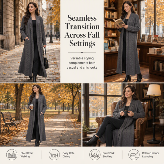 💖Black Friday Mega Deal – 50% off!💖Casual Solid Color Long Knit Cardigan Sweater