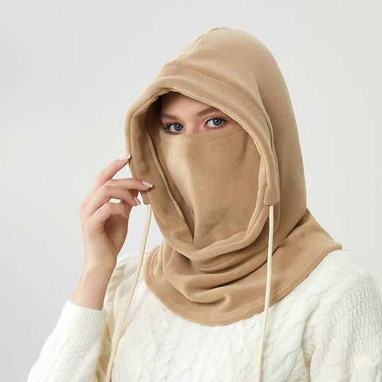 All-in-one thermal winter face mask & hood