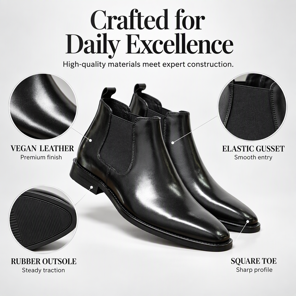 Men's PU Leather Chelsea Boots