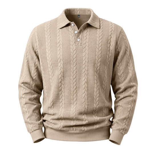 ⏳Limited time offer🔥Men's Casual Jacquard Cable Texture Top