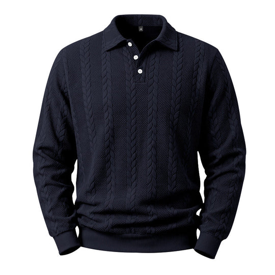 ⏳Limited time offer🔥Men's Casual Jacquard Cable Texture Top