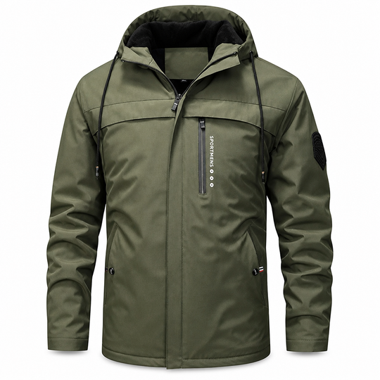 Men's American Retro Plush Lined Loose Fit Spring Autumn Coat