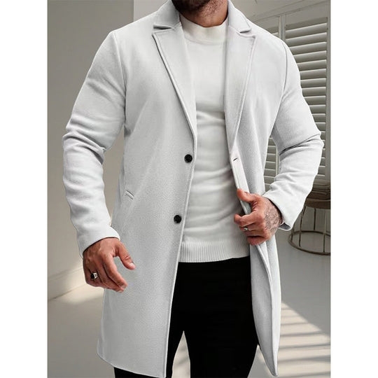 💖Black Friday Mega Deal – 50% off!💖 🍁Men's Classic Single-Breasted Mid-Length Overcoat