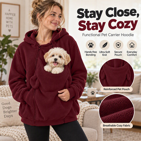 ✨Limited stock available, don’t miss out!🎉Kangaroo Pouch Pet Carrier Hoodie