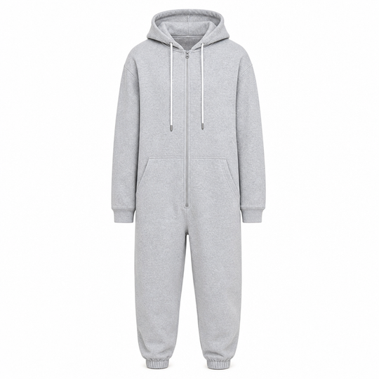 Men's Winter Tracksuit Set with Full-Zip Hoodie and Jogger Pants