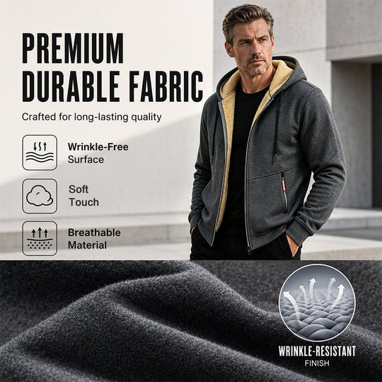 ❄️❄️50% OFF!!! 🎉✨ Men's Warm Hooded Jacket – Soft Lining, Comfy Fit & Timeless Design – Ideal for Winter, Travel & Cold Days