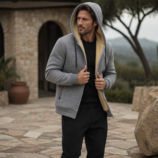 ❄️❄️50% OFF!!! 🎉✨ Men's Warm Hooded Jacket – Soft Lining, Comfy Fit & Timeless Design – Ideal for Winter, Travel & Cold Days