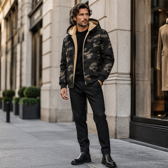 ❄️❄️50% OFF!!! 🎉✨ Men's Warm Hooded Jacket – Soft Lining, Comfy Fit & Timeless Design – Ideal for Winter, Travel & Cold Days
