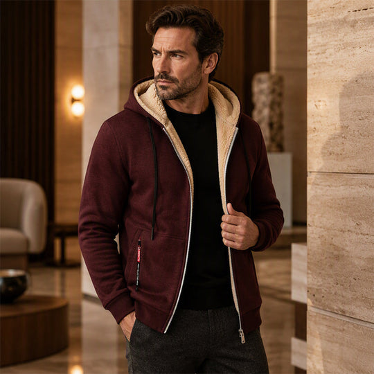 ❄️❄️50% OFF!!! 🎉✨ Men's Warm Hooded Jacket – Soft Lining, Comfy Fit & Timeless Design – Ideal for Winter, Travel & Cold Days
