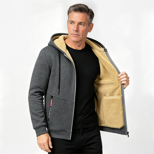 ❄️❄️50% OFF!!! 🎉✨ Men's Warm Hooded Jacket – Soft Lining, Comfy Fit & Timeless Design – Ideal for Winter, Travel & Cold Days