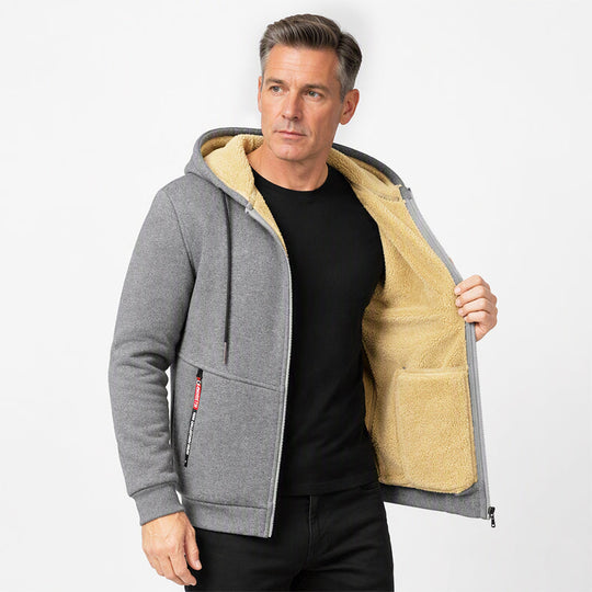 ❄️❄️50% OFF!!! 🎉✨ Men's Warm Hooded Jacket – Soft Lining, Comfy Fit & Timeless Design – Ideal for Winter, Travel & Cold Days