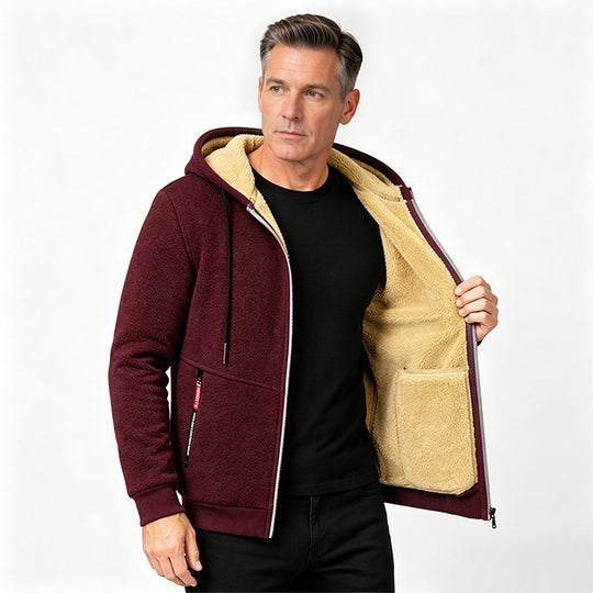 ❄️❄️50% OFF!!! 🎉✨ Men's Warm Hooded Jacket – Soft Lining, Comfy Fit & Timeless Design – Ideal for Winter, Travel & Cold Days