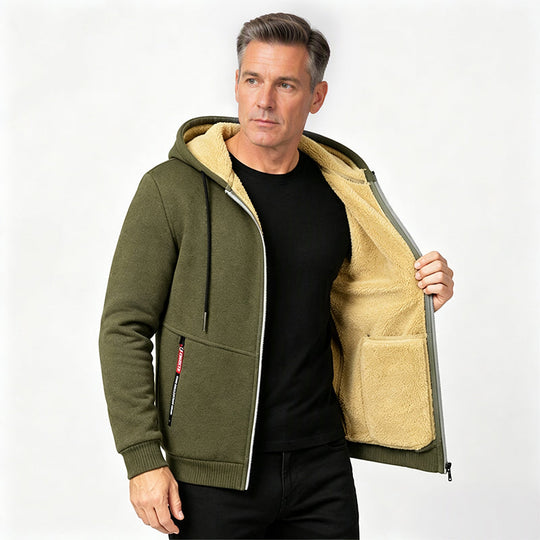 ❄️❄️50% OFF!!! 🎉✨ Men's Warm Hooded Jacket – Soft Lining, Comfy Fit & Timeless Design – Ideal for Winter, Travel & Cold Days