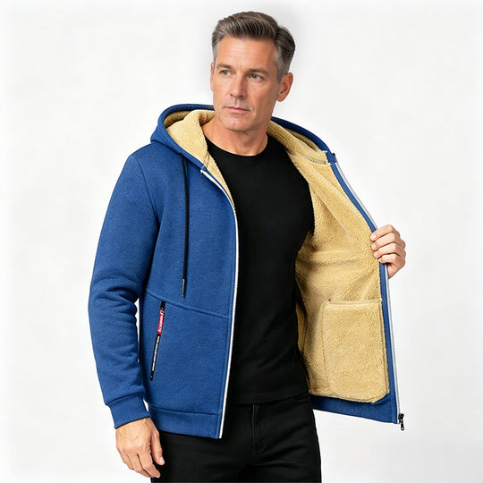 ❄️❄️50% OFF!!! 🎉✨ Men's Warm Hooded Jacket – Soft Lining, Comfy Fit & Timeless Design – Ideal for Winter, Travel & Cold Days