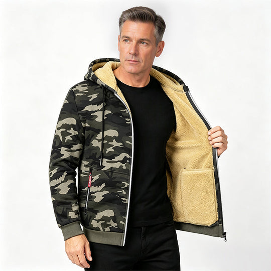 ❄️❄️50% OFF!!! 🎉✨ Men's Warm Hooded Jacket – Soft Lining, Comfy Fit & Timeless Design – Ideal for Winter, Travel & Cold Days