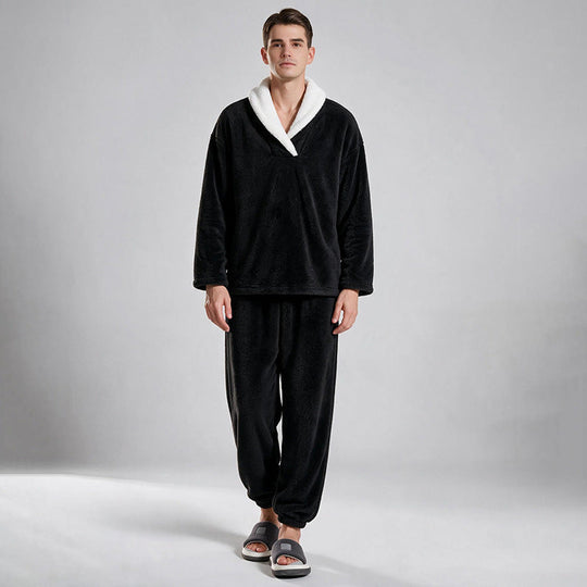 Men's Cozy Thermal Fluffy Pajama Set