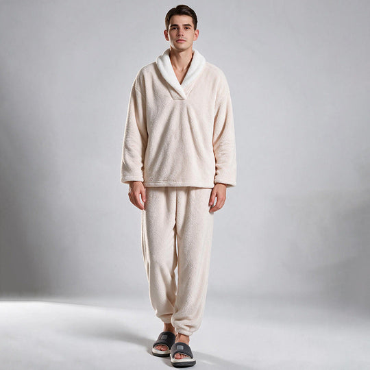 Men's Cozy Thermal Fluffy Pajama Set