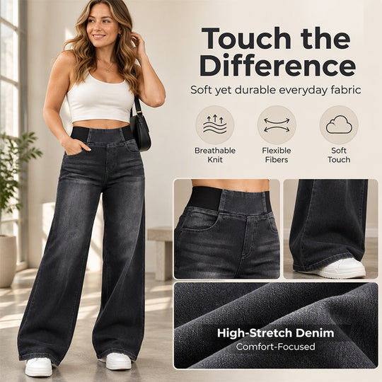 💎 Exclusive Deal 👖 Women's Casual Stretch Wide-Leg Jeans ✨ stretch denim, flattering wide leg, easy to match