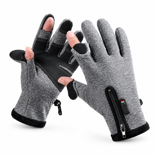 Winter Waterproof Windproof Warm Lined Outdoor Sports Gloves with Zipper for Cycling Hiking and Skiing