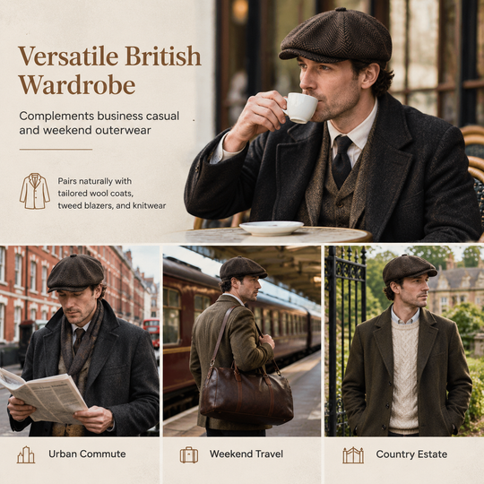Vintage British Style Newsboy Cap for Men and Women Classic Casual Flat Cap Octagonal Beret Hat