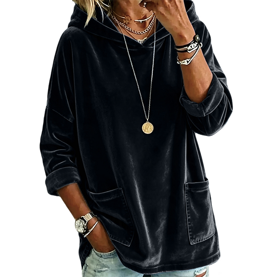 Women's Velvet Pullover Hoodie