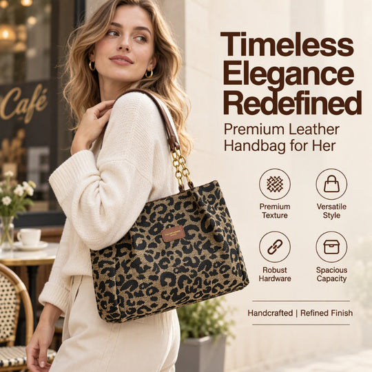 🖤Black Friday Sale🖤Retro Leopard Print Tote Bag for Women