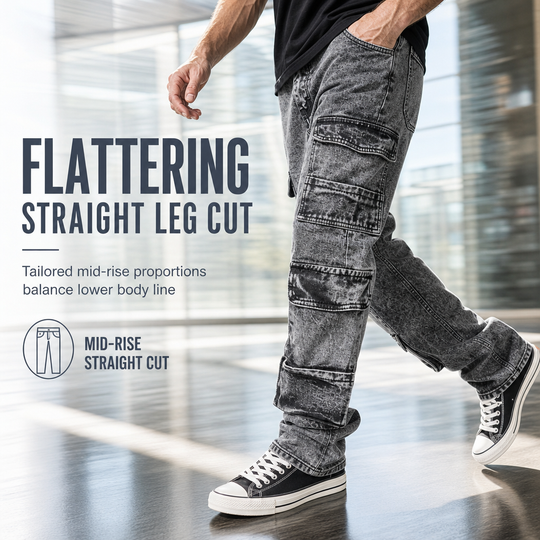 Retro Washed Wide Leg Cargo Jeans Y2K High Street Denim Pants with Pockets🥠𝙁𝙧𝙚𝙚 𝙎𝙝𝙞𝙥𝙥𝙞𝙣𝙜