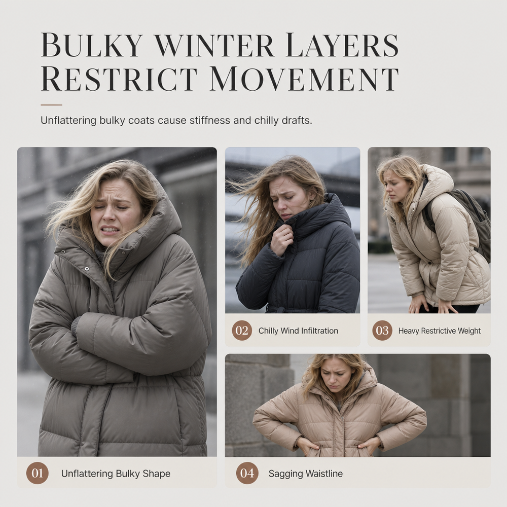 Women's Long Hooded Padded Coat