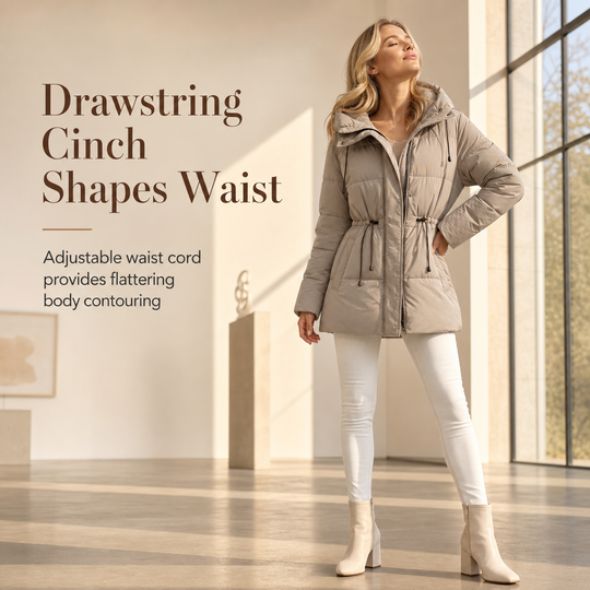 Women's Long Hooded Padded Coat