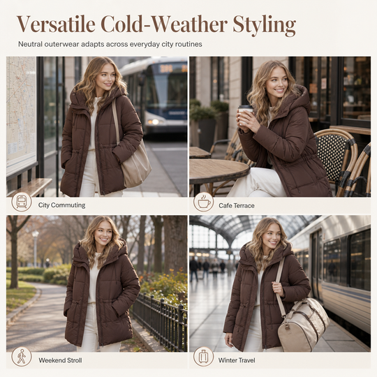 Women's Long Hooded Padded Coat